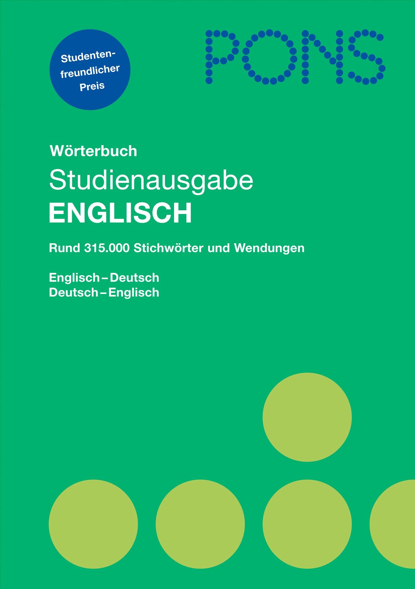 PONS Wörterbuch Studienausgabe Englisch: Englisch-Deutsch / Deutsch-Englisch Foreign Languages ​​& Dictionaries