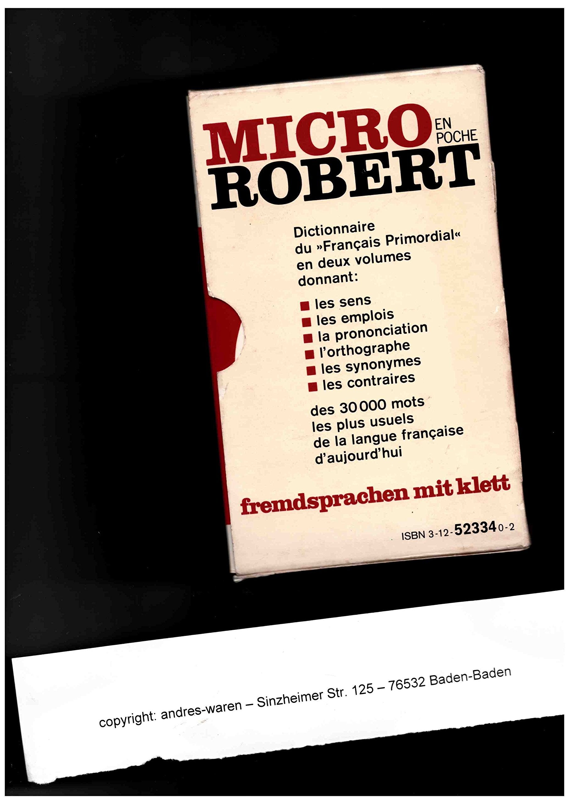 Micro Robert en Poche - Dictionnaire du francais primordial Foreign Languages ​​& Dictionaries