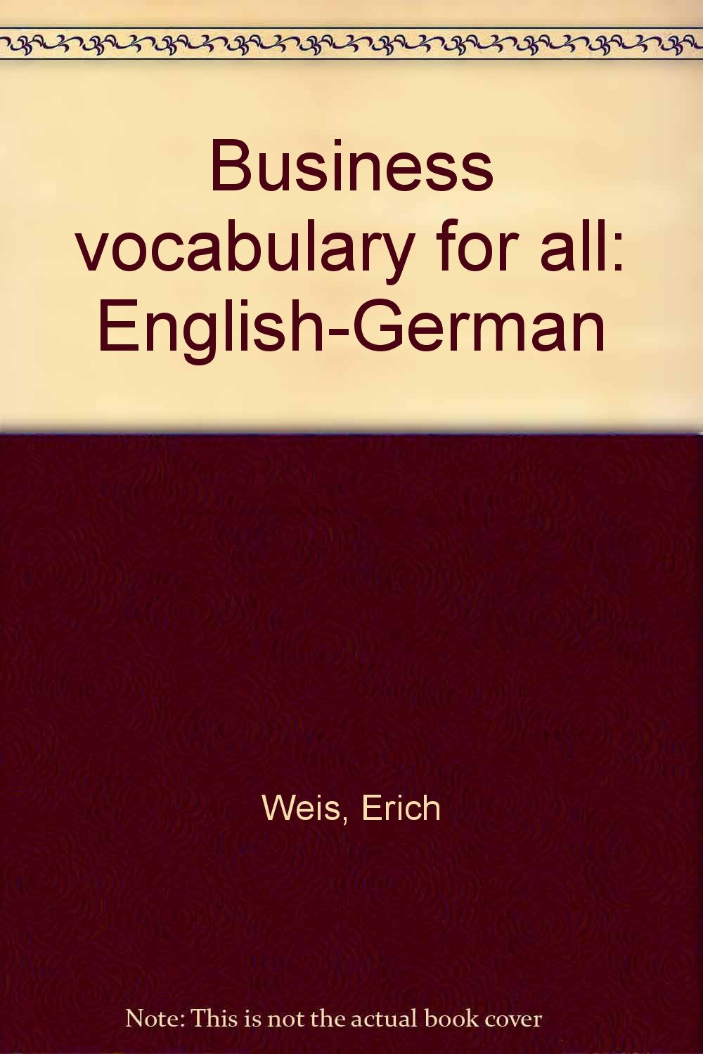 Business Vocabulary for All, English-German Foreign Languages ​​& Dictionaries