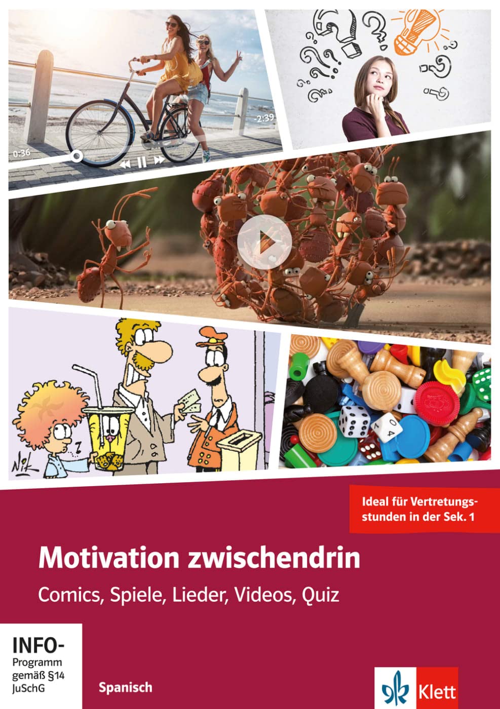Motivation zwischendrin: Comics, Spiele Lieder, Videos, Quiz / Vertretungsstunden Spanisch. Unterrichtshandreichung + DVD-ROM Foreign Languages ​​& Dictionaries
