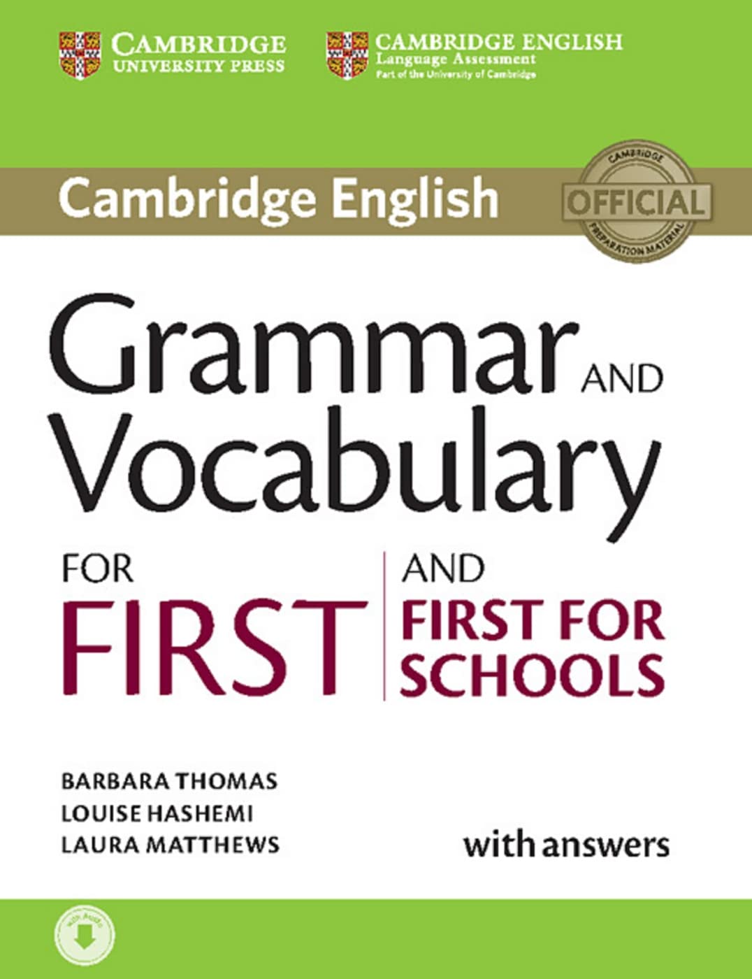 Grammar and Vocabulary for First and First for Schools: Book with answers and audio download Professional & Reference Books