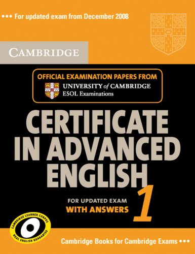 Product Image: Cambridge Certificate in Advanced English 1 / Self-study Pack: Niveau C1