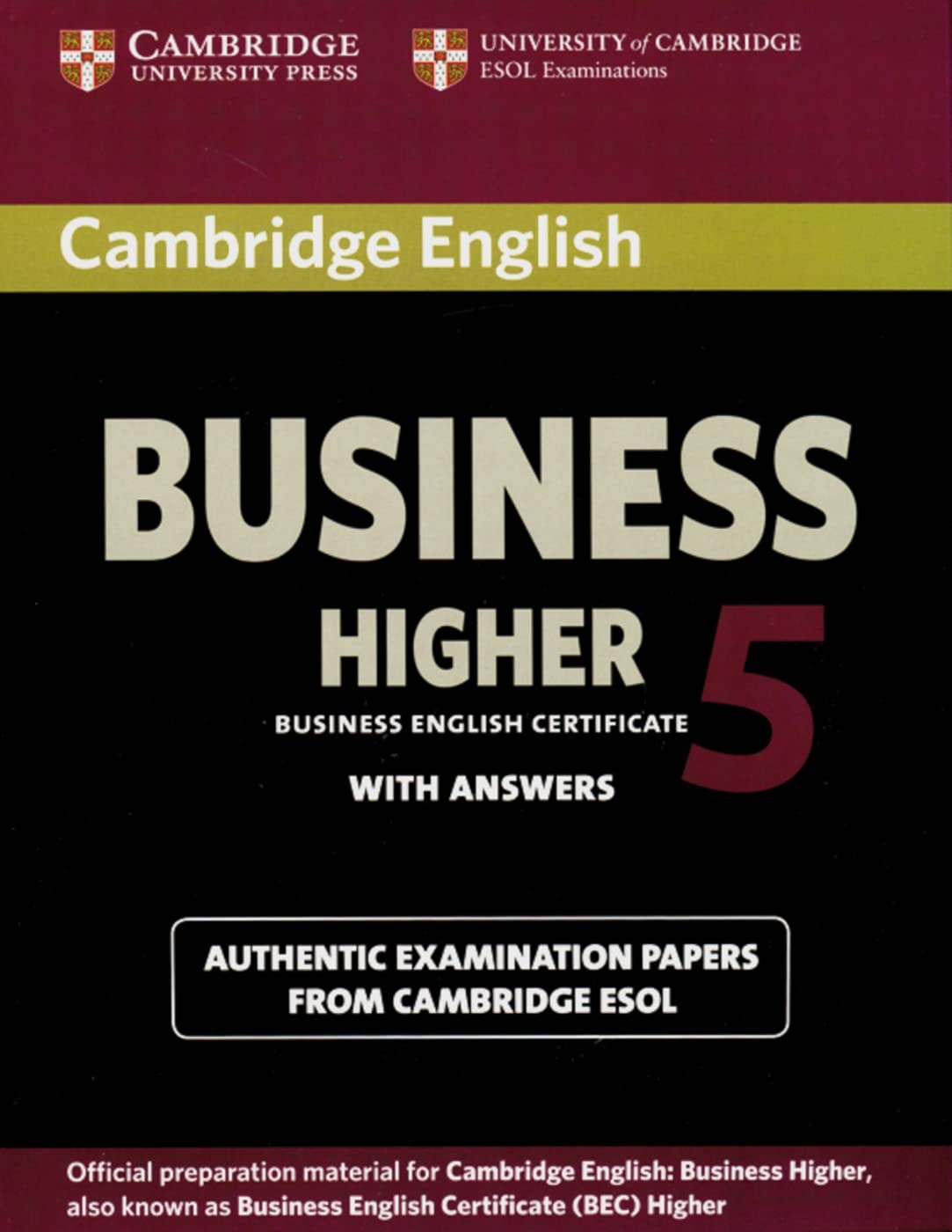 Cambridge BEC Higher 5. Student's Book with answers Foreign Languages ​​& Dictionaries