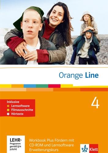 Orange Line. Teil 4: (4. Lernjahr) Erweiterungskurs. Workbook Fördern mit Lösungen,  Audio-CD und CD-ROM book