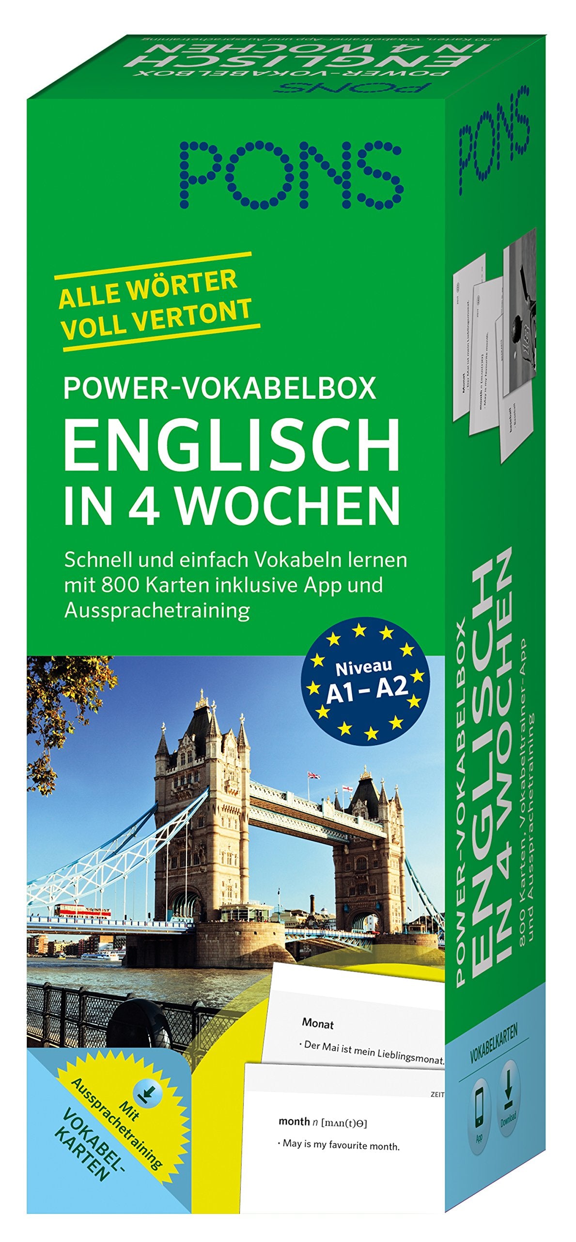 PONS Power-Vokabelbox Englisch in 4 Wochen Foreign Languages ​​& Dictionaries