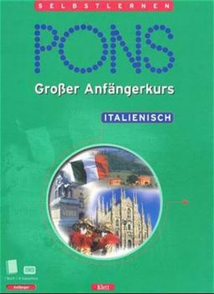 PONS Großer Anfängerkurs, je 4 Cassetten m. Lehrbuch, Italienisch Foreign Languages ​​& Dictionaries