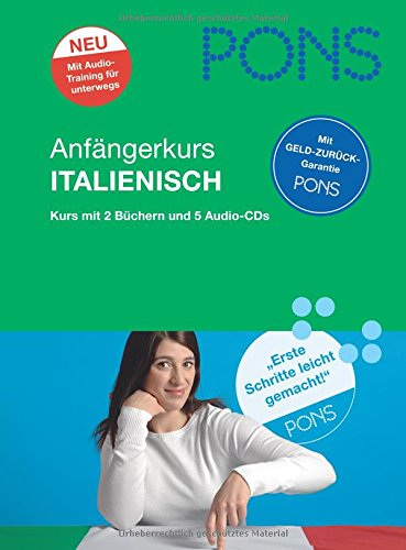 PONS Anfängerkurs Italienisch: Sprachkurs: 2 Bücher mit 5 Audio-CDs Learning & Reference