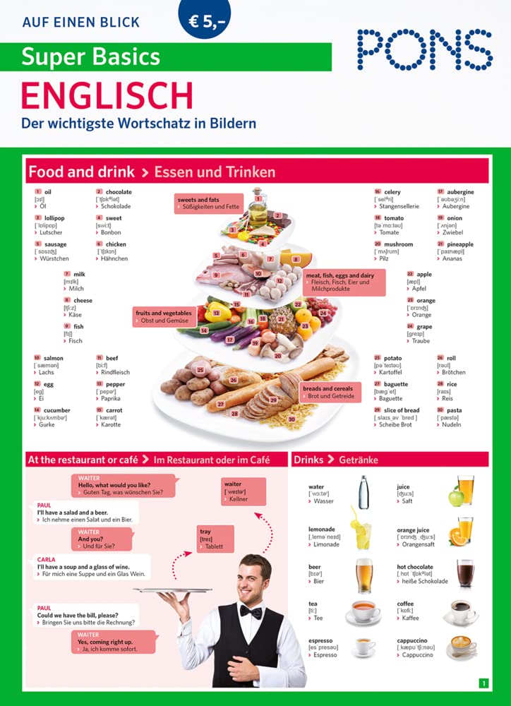 PONS Super Basics auf einen Blick Englisch Foreign Languages ​​& Dictionaries