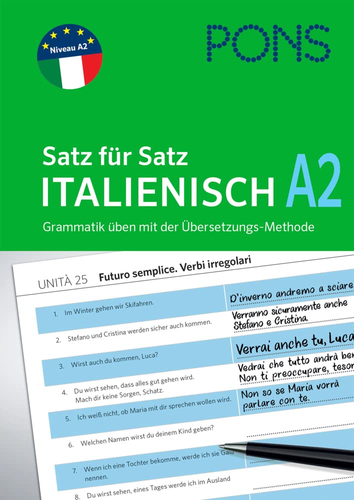 PONS Satz für Satz Italienisch A2 Foreign Languages ​​& Dictionaries