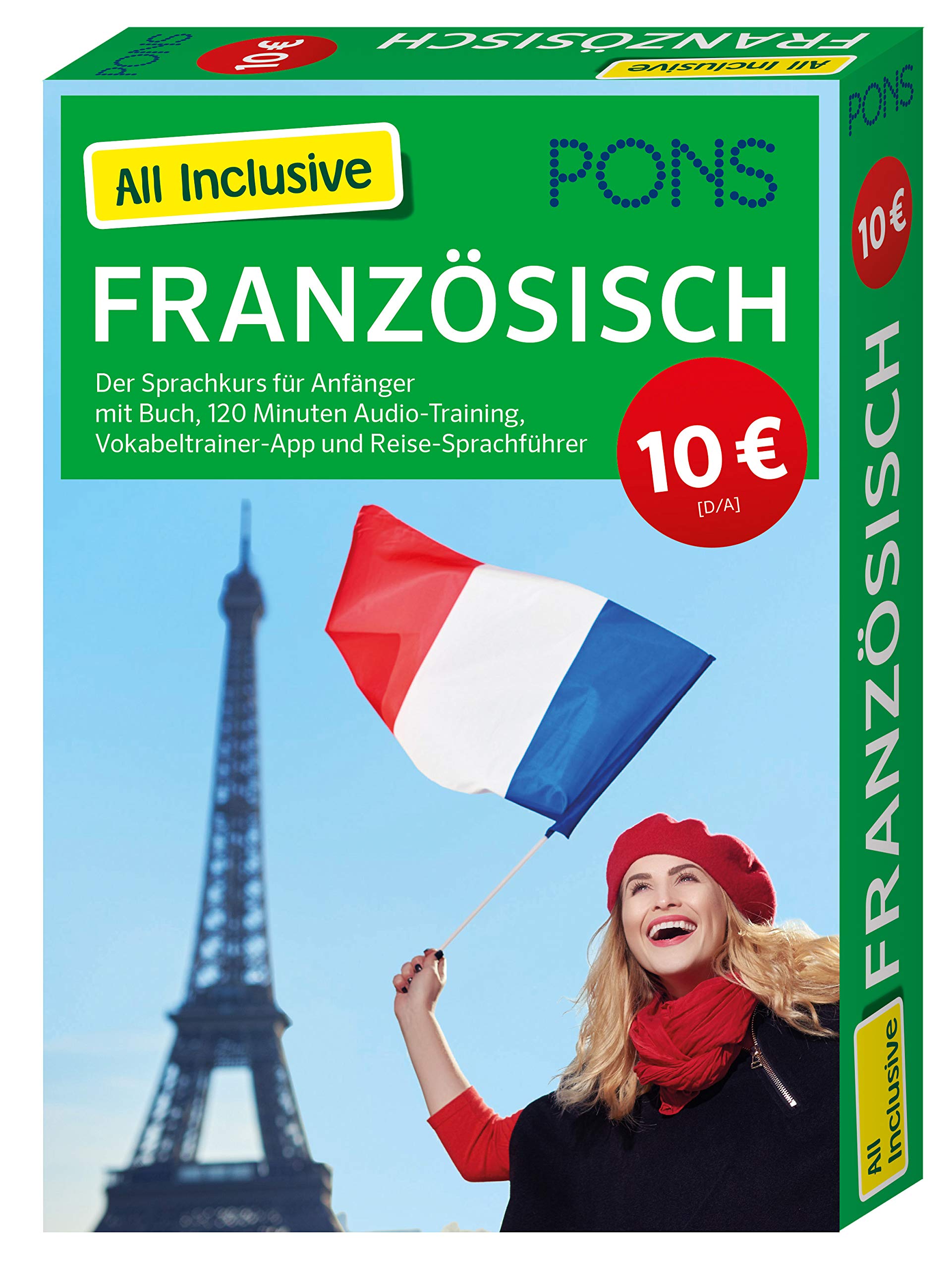 PONS All Inclusive Französisch: Der Sprachkurs für Anfänger mit Buch, 120 Minuten Audio-Training, Vokabeltrainer-App und Reise-Sprachführer (PONS All inclusive Sprachkurs) Foreign Languages ​​& Dictionaries