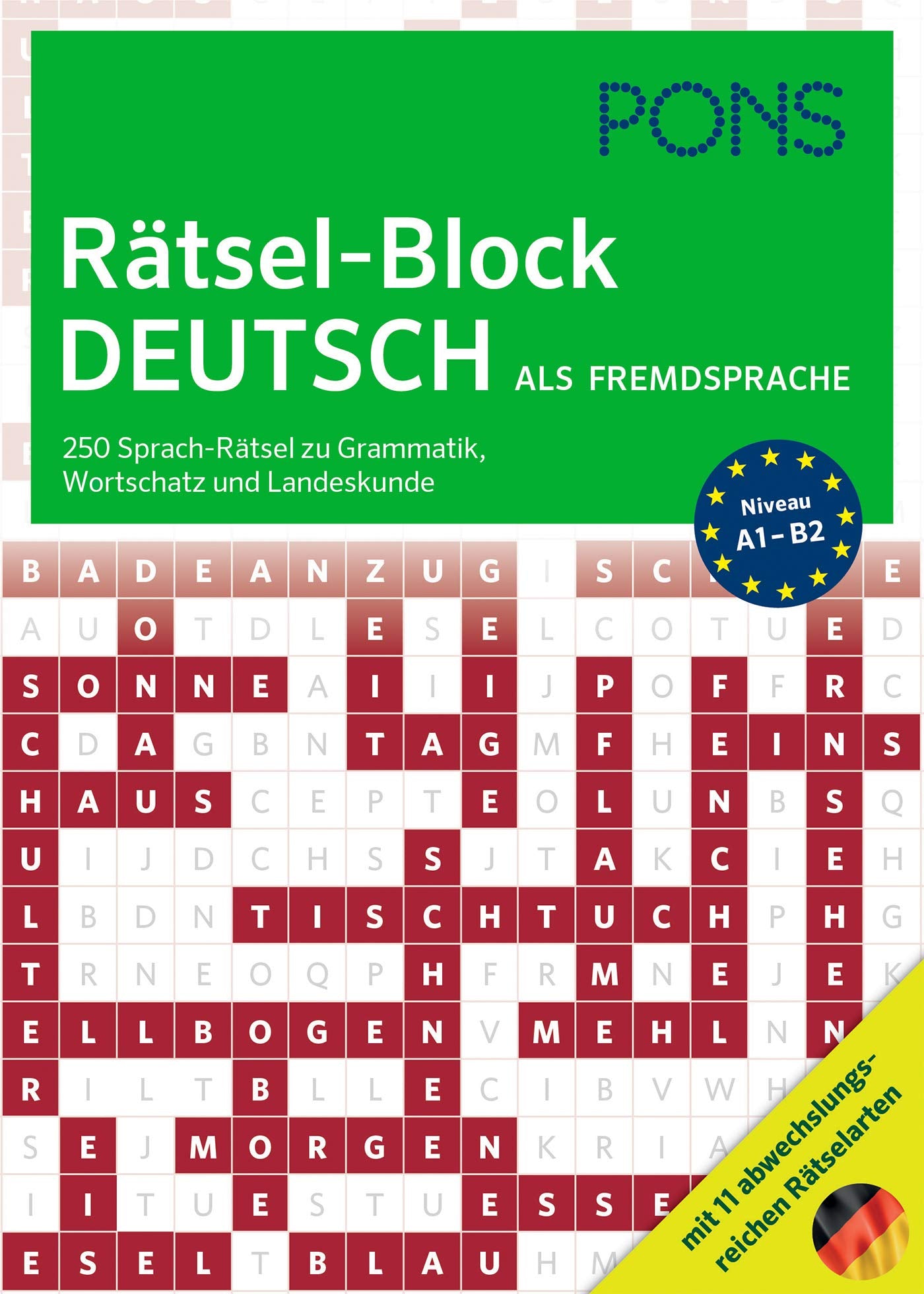 PONS Rätsel-Block Deutsch als Fremdsprache: 250 Sprach-Rätsel zu Grammatik, Wortschatz und Landeskunde mit 12 abwechslungsreichen Rätselarten (PONS Sprachrätsel) General education