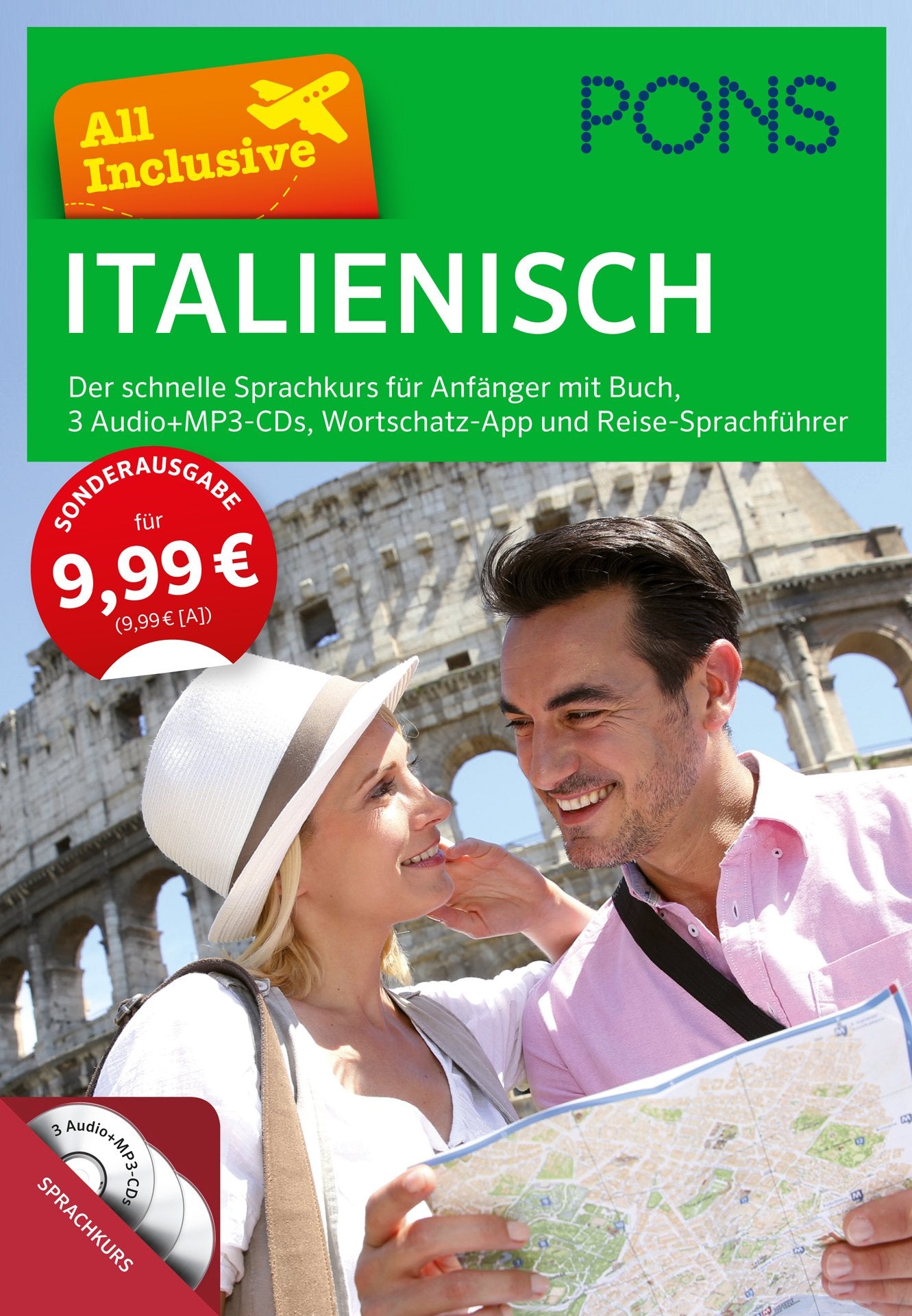 PONS All Inclusive Italienisch - Der schnelle Sprachkurs für Anfänger: Mit Buch, 3 Audio+MP3-CDs, Wortschatz-App und Reise-Sprachführer Foreign Languages ​​& Dictionaries