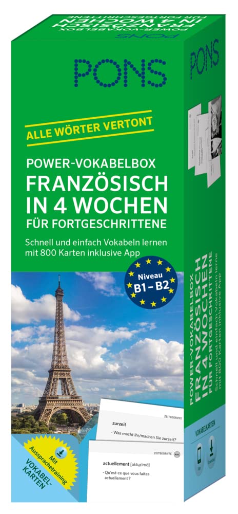 PONS Power-Vokabelbox Französisch in 4 Wochen für Fortgeschrittene Foreign Languages ​​& Dictionaries