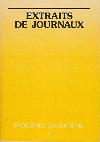Extraits de journaux.. Kursmaterialien für Grundkurse Books
