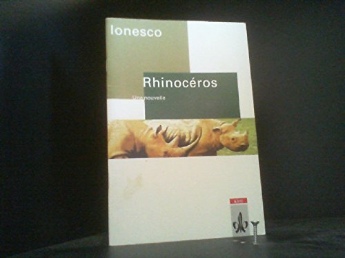 Product Image: Rinocéros - une nouvelle: Texte et documents