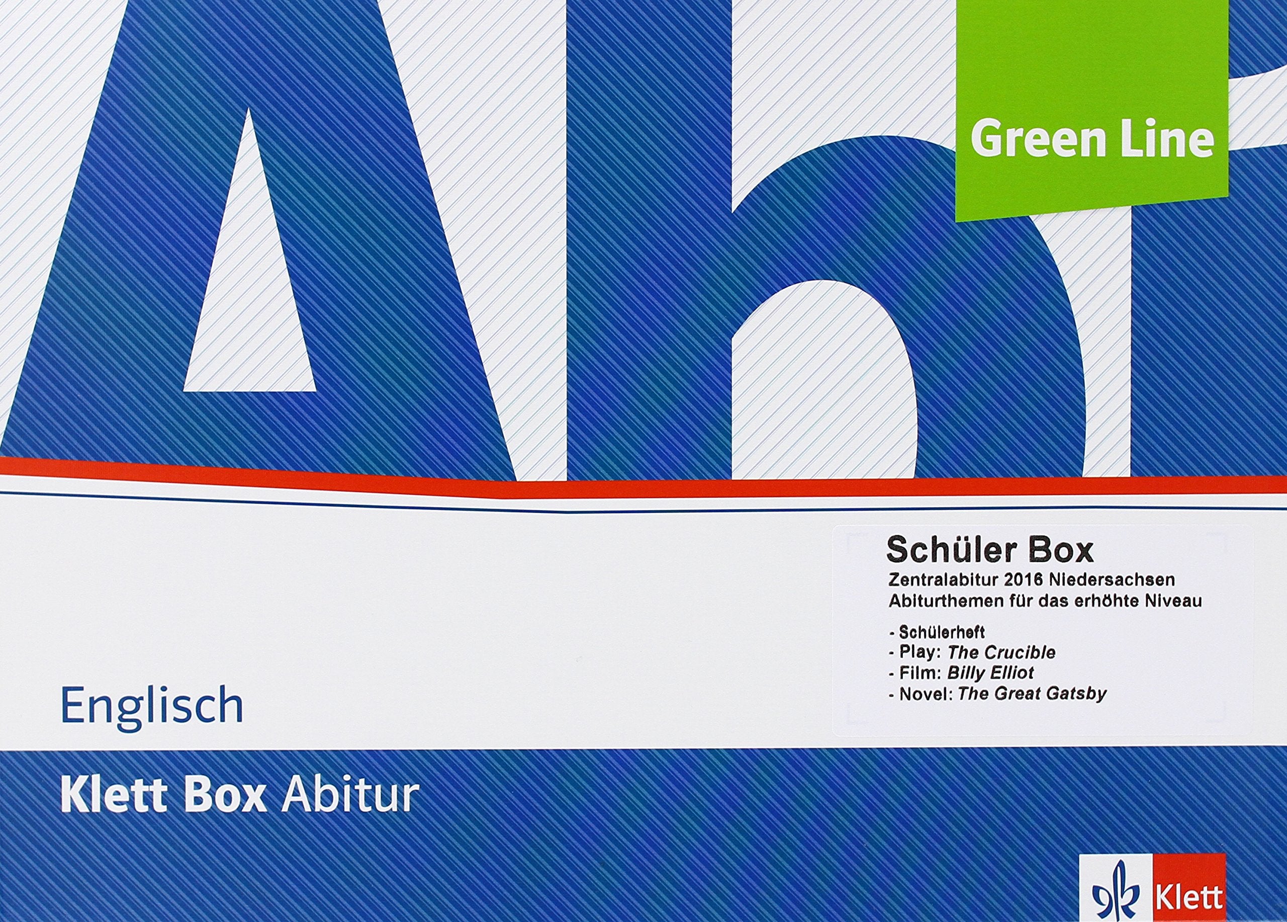 Klett Box Zentralabitur Englisch 2016/2017 Niedersachsen. Schülerbox - erhöhtes Niveau: Abiturthemen für das erhöhte Niveau, Arbeitsheft; The Crucible ... The Great Gatsby (Reader). Klasse 11/12 Foreign Languages ​​& Dictionaries