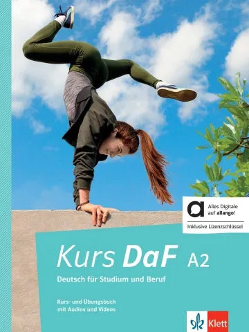 Kurs DaF, A2 : Deutsch für Studium und Beruf : Kurs- und Ubungsbuch mit Audios und Videos Foreign Languages ​​& Dictionaries