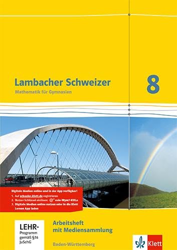 Lambacher Schweizer. 8. Schuljahr.  Arbeitsheft mit Lösungsheft und Lernsoftware. Baden-Württemberg Study Guides