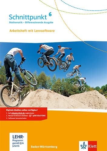 Schnittpunkt Mathematik 6. Differenzierende Ausgabe Baden-Württemberg: Arbeitsheft mit Lösungsheft und Lernsoftware Klasse 6 (Schnittpunkt Mathematik. ... Ausgabe für Baden-Württemberg ab 2015) Study Guides