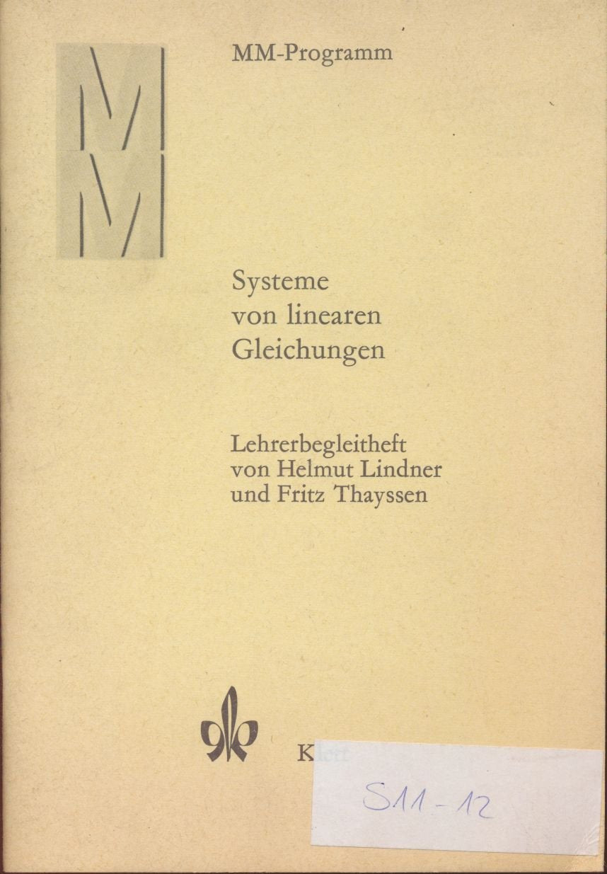 Product Image: Systeme von linearen Gleichungen.