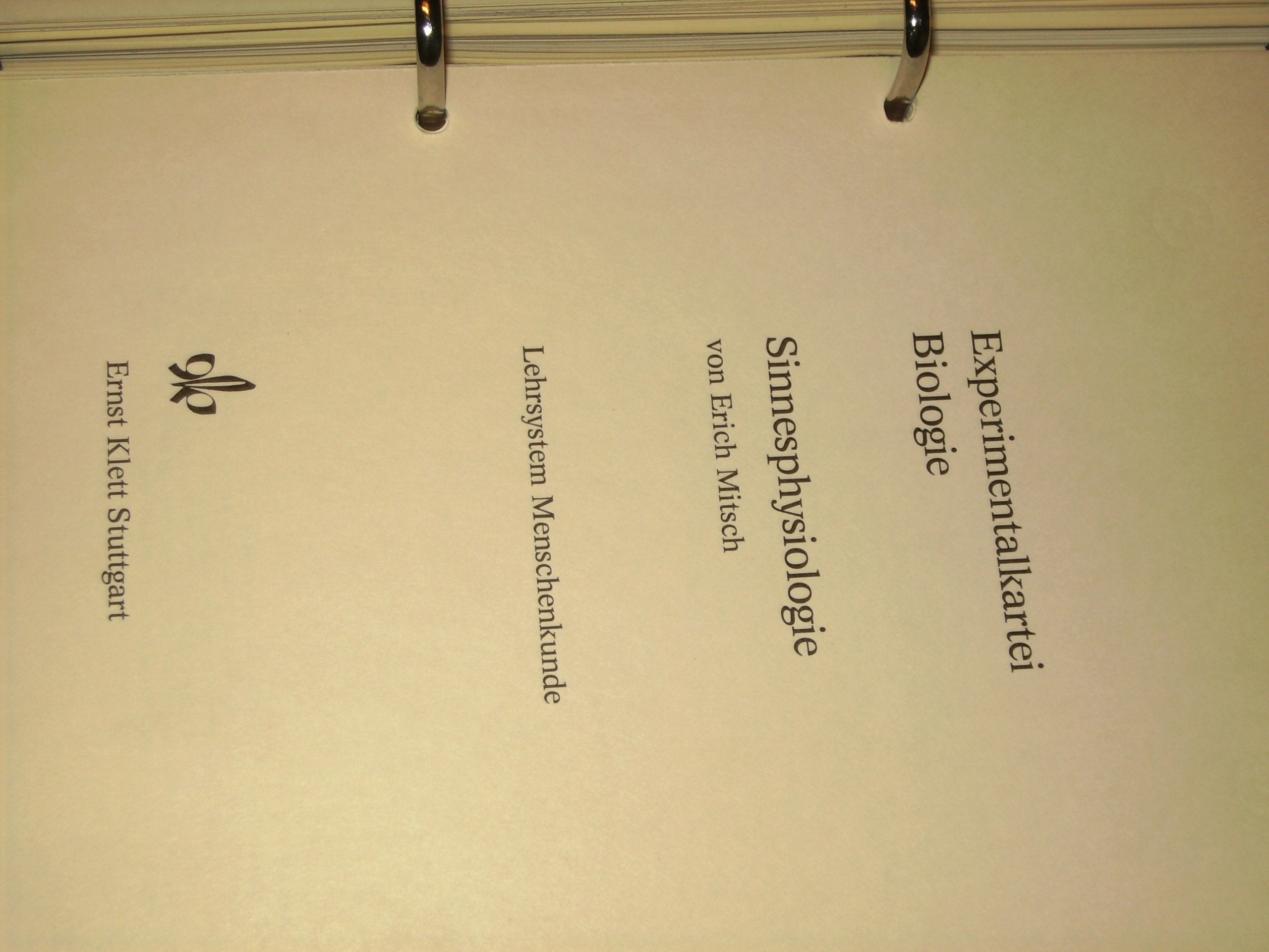 Experimentalkartei Biologie / Experimentalkartei Biologie: Sinnesphysiologie Books