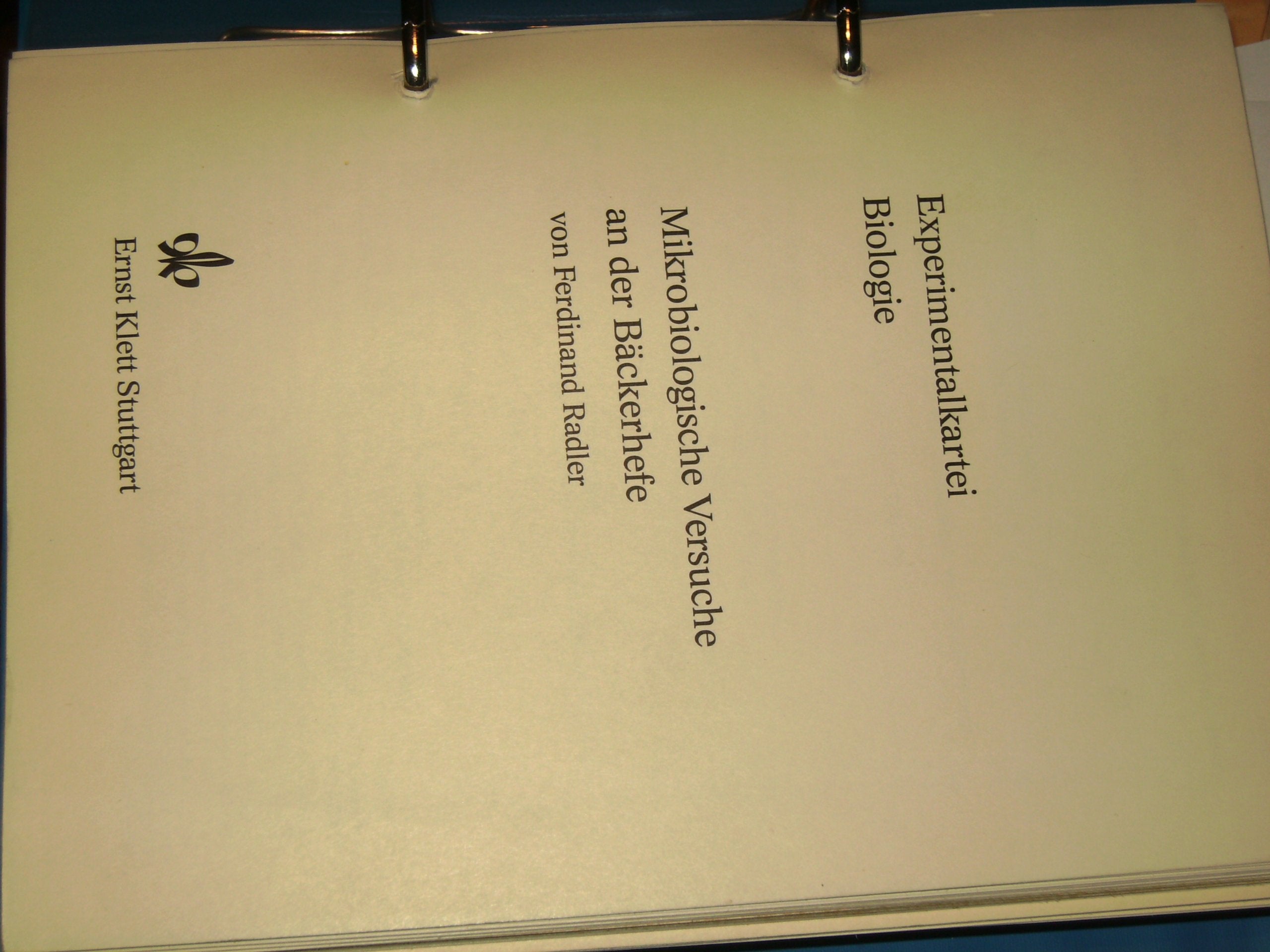 Experimentalkartei Biologie / Experimentalkartei Biologie: Mikrobiologische Versuche an der Bäckerhefe Books