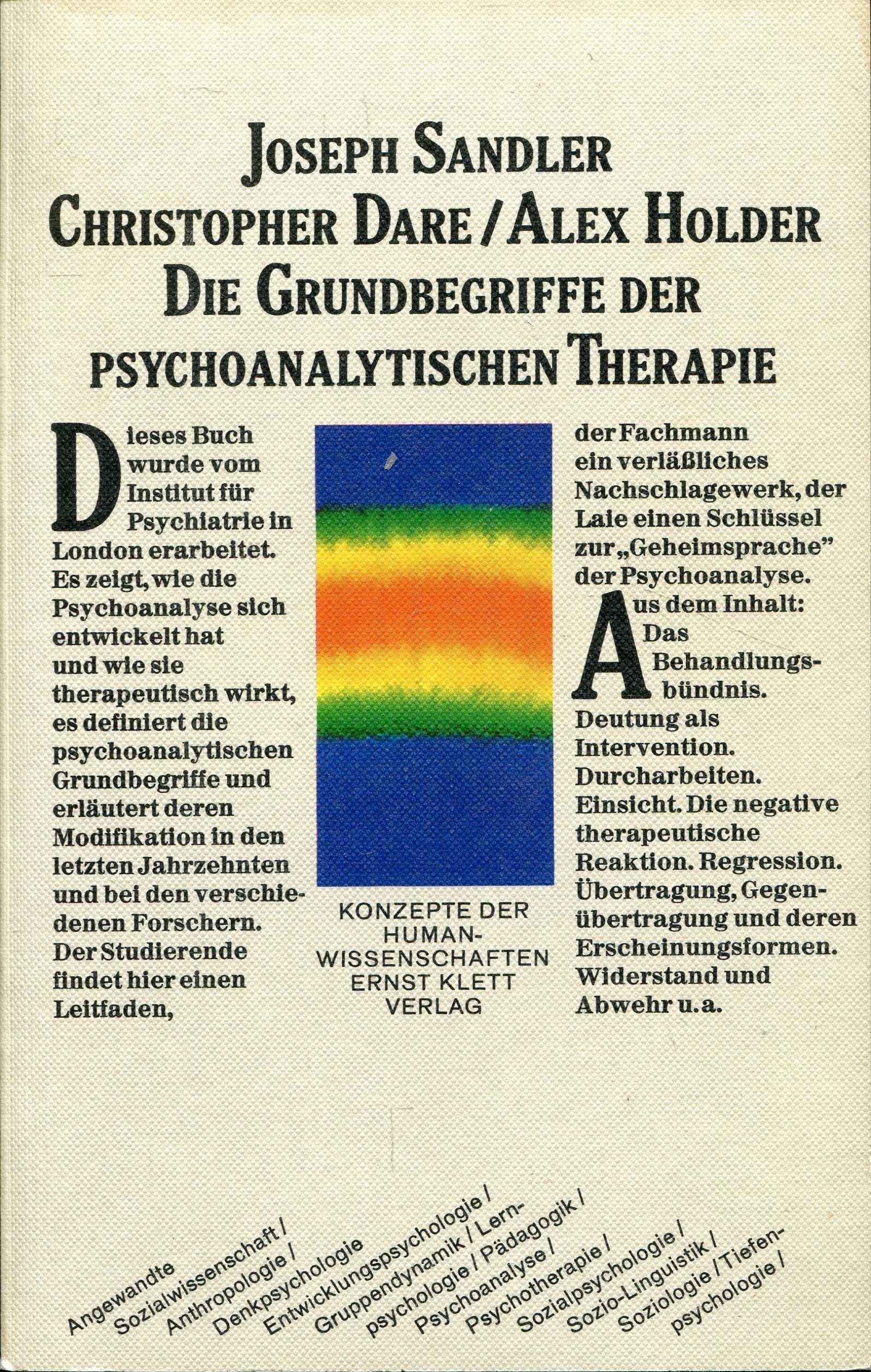 Die Grundbegriffe der psychoanalytischen Therapie. Psychology Books