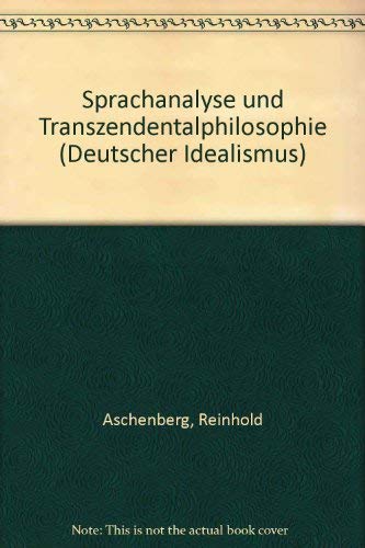 Sprachanalyse und Transzendentalphilosophie Books