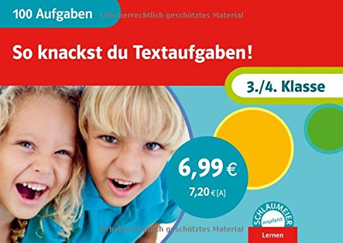 Schlaumeier: 100 Aufgaben - So knackst du Textaufgaben! 3./4. Klasse Study Guides