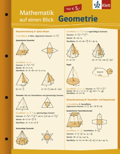 Mathematik auf einen Blick: Geometrie Study Guides Books