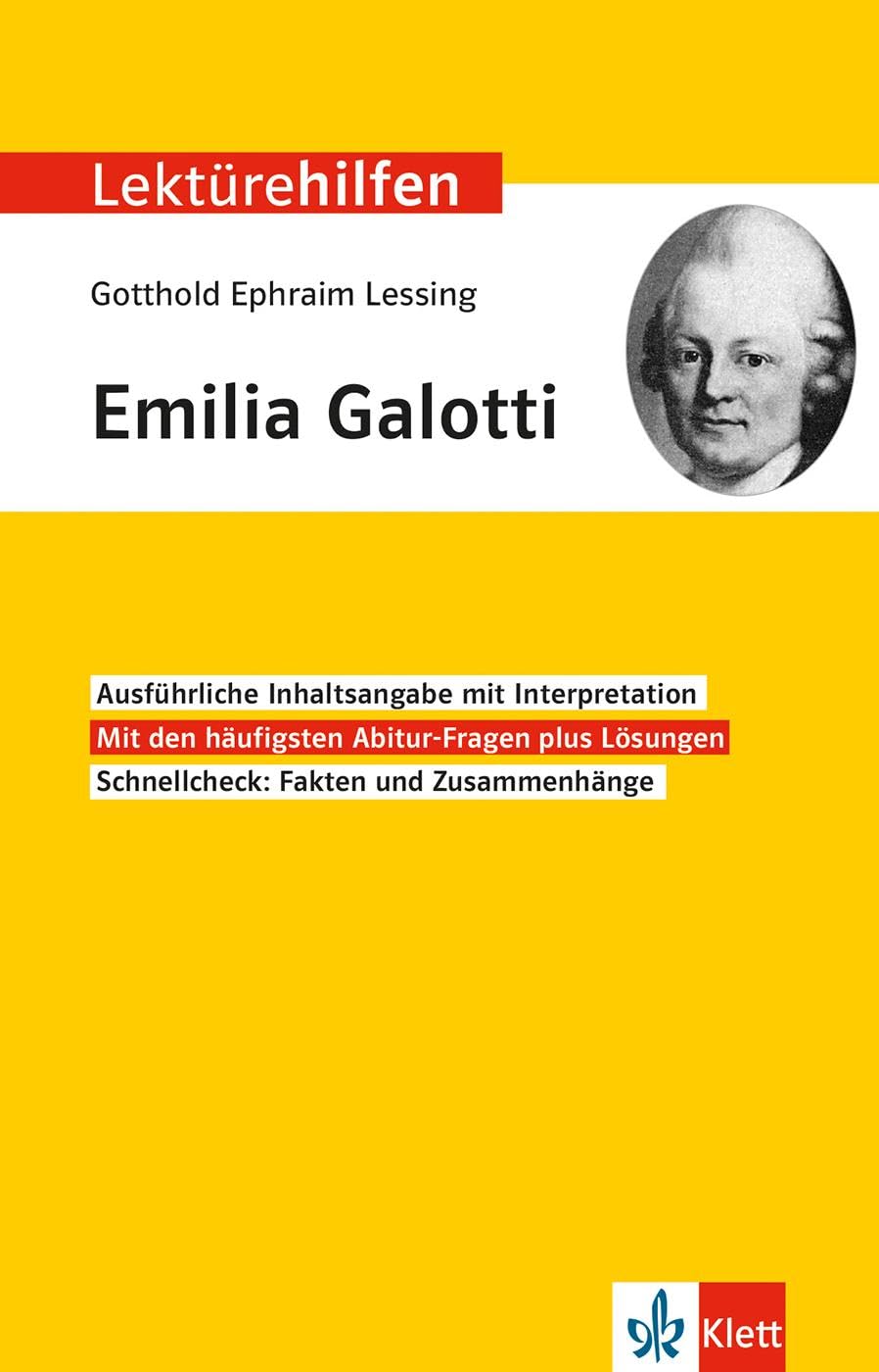 Lektürehilfen Gotthold Ephraim Lessing "Emilia Galotti" Study Guides