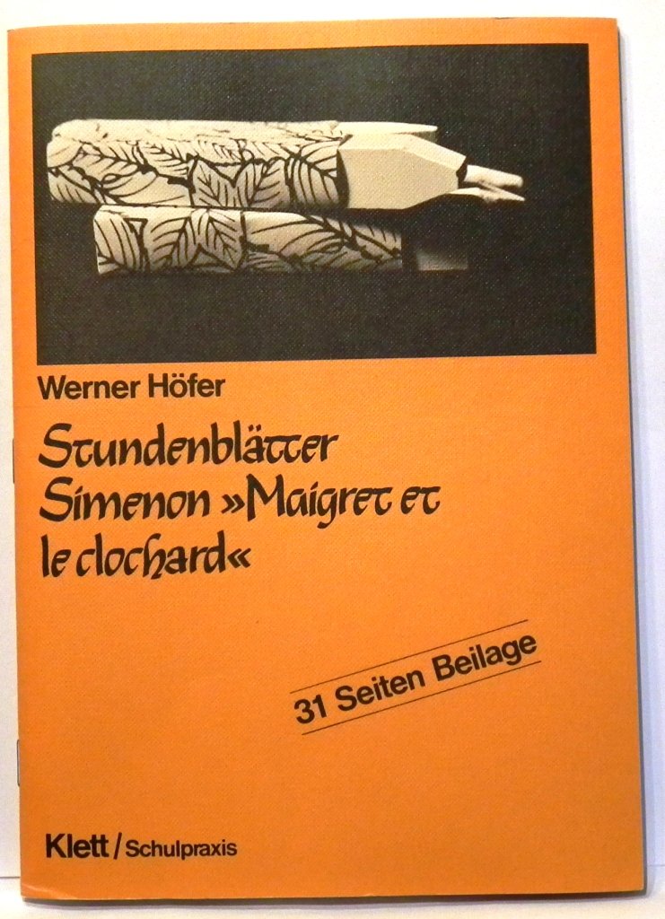 Stundenblätter Simenon 'Maigret et le clochard' Study Guides