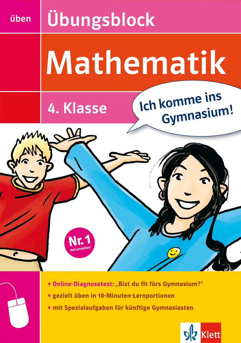 Übungsblock Mathematik, 4. Klasse: mit Online-Übungen: mit Online-Diagnosetest (Ich komme ins Gymnasium!) Study Guides