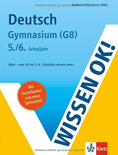 Wissen ok! Deutsch 5./6. Klasse Gymnasium (G8) Study Guides
