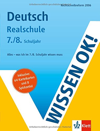 Wissen ok! Deutsch 7./8. Klasse Realschule Study Guides