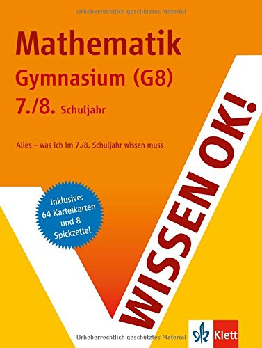 Wissen ok! Mathematik 7./8. Klasse Gymnasium (G8) Study Guides