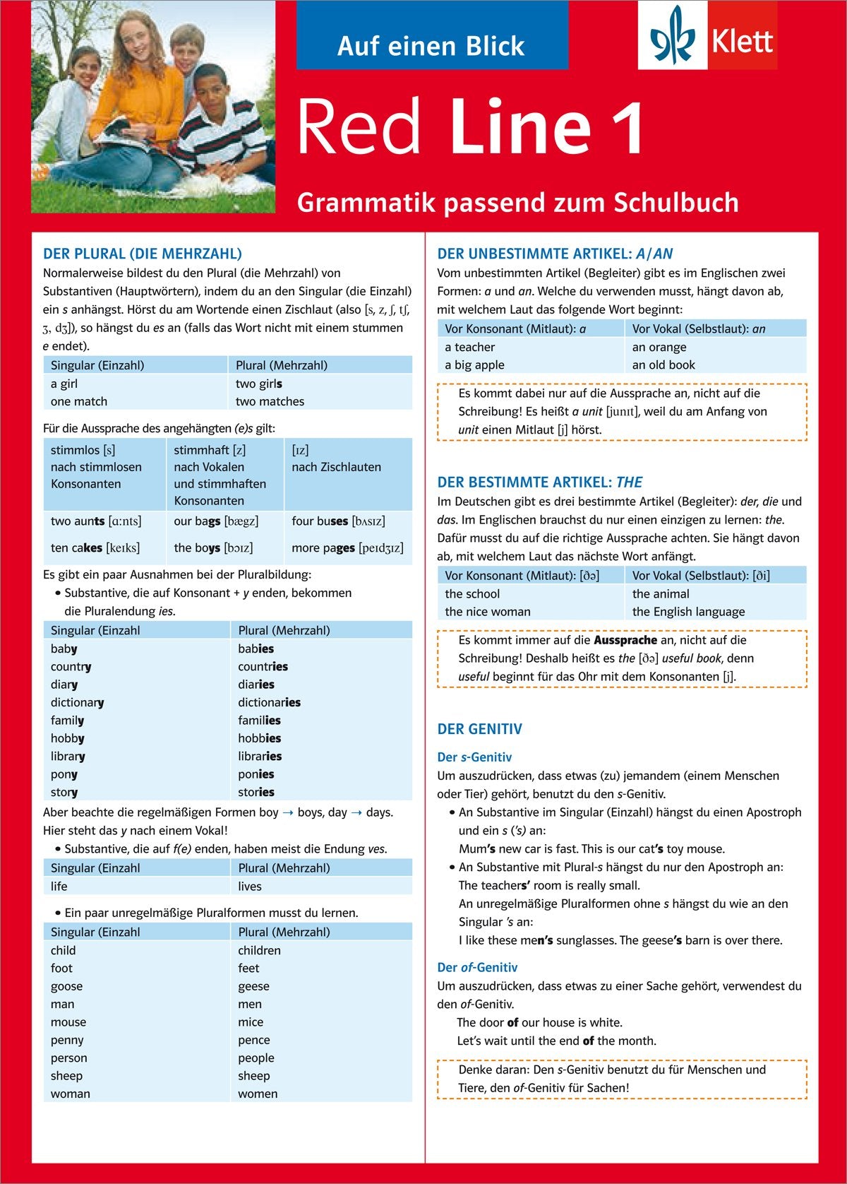 Red Line 1. Auf einen Blick. Grammatik passend zum Schulbuch Foreign Languages ​​& Dictionaries