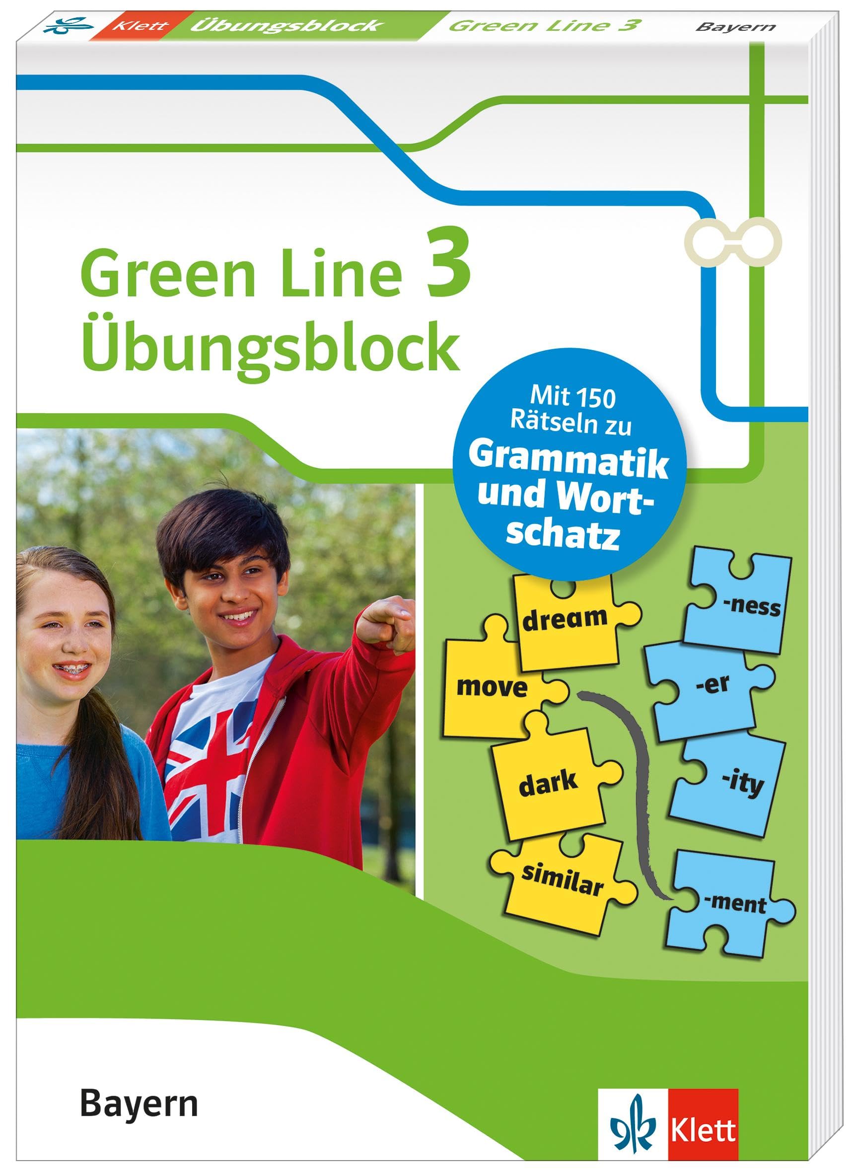 Green Line 3 Bayern Klasse 7 - Übungsblock zum Schulbuch: 150 Rätsel zu Grammatik und Wortschatz (Green Line. Ausgabe für Bayern ab 2017) Foreign Languages ​​& Dictionaries