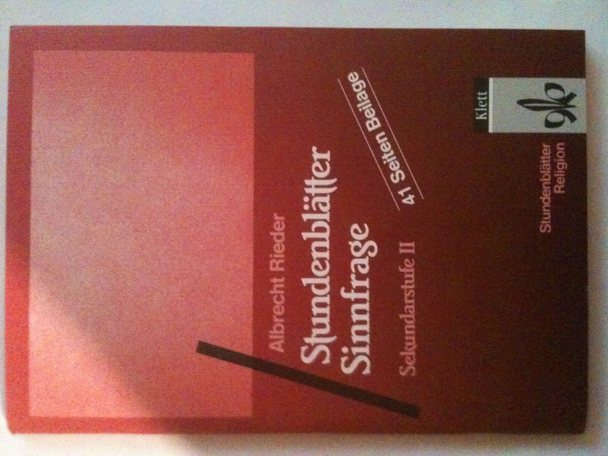 Stundenblätter Sinnfrage Study Guides