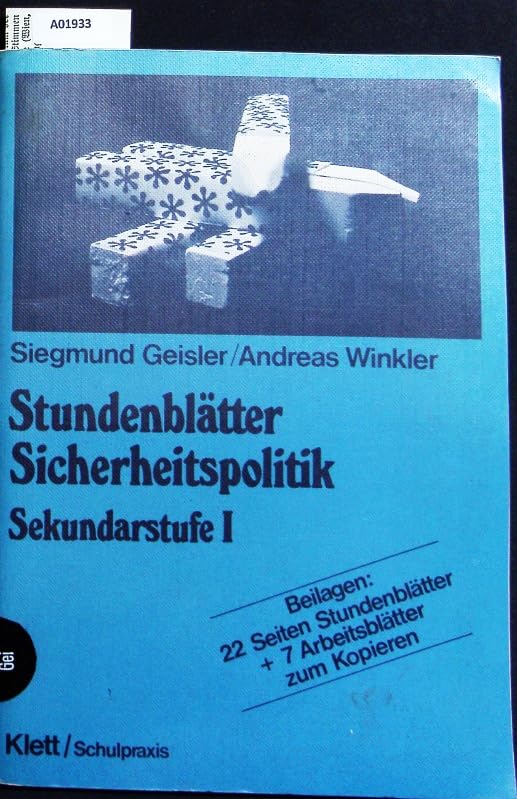 Stundenblätter Sicherheitspolitik. Sekundarstufe I Books
