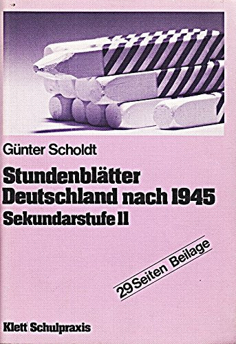 Stundenblätter Deutschland nach 1945. Sekundarstufe II Education & Training