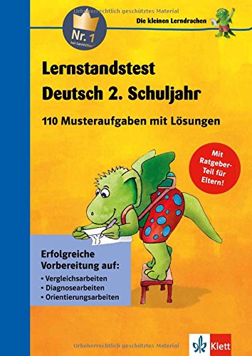 Lernstandstest Deutsch - 2. Schuljahr: 75 Musteraufgaben mit Lösungen (Die kleinen Lerndrachen) Study Guides