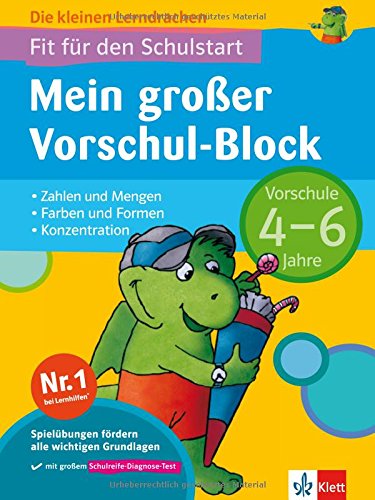 Mein großer Vorschul-Block: Zahlen und Mengen - Farben und Formen - Konzentration (Die kleinen Lerndrachen - Fit für den Schulstart) Study Guides