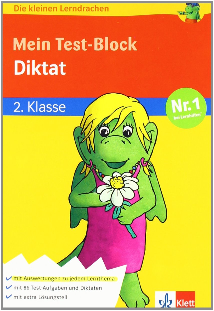 Die kleinen Lerndrachen: Mein Test-Block - Diktat, Deutsch 2. Klasse Study Guides