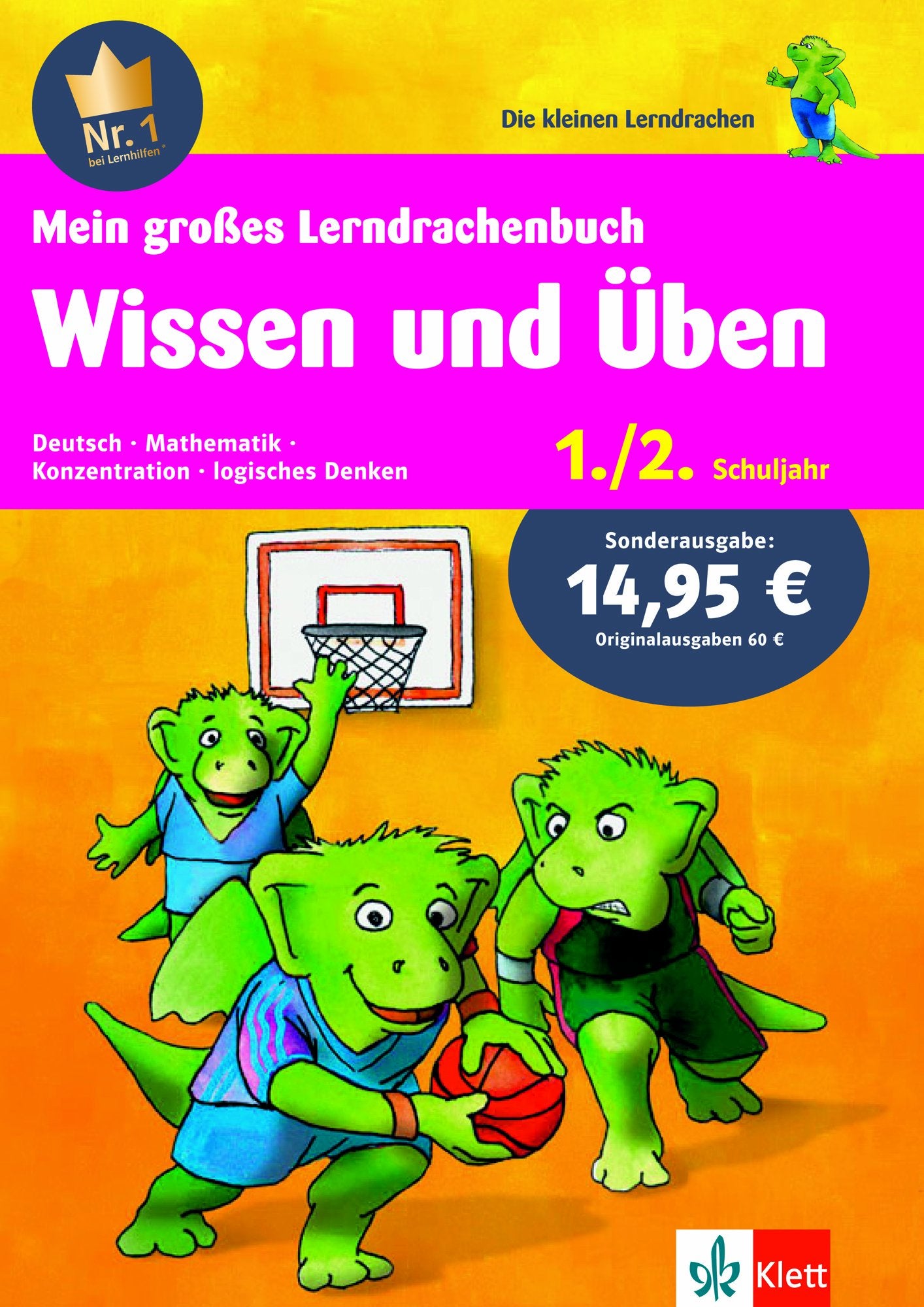 Mein großes Lerndrachenbuch 1./2. Schuljahr: Deutsch x Mathematik x Konzentration x logisches Denken Books