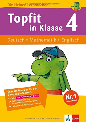 Topfit in Klasse 4: Deutsch - Mathematik - Englisch Study Guides