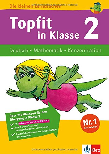 Topfit in Klasse 2: Deutsch - Mathematik - Konzentration Study Guides