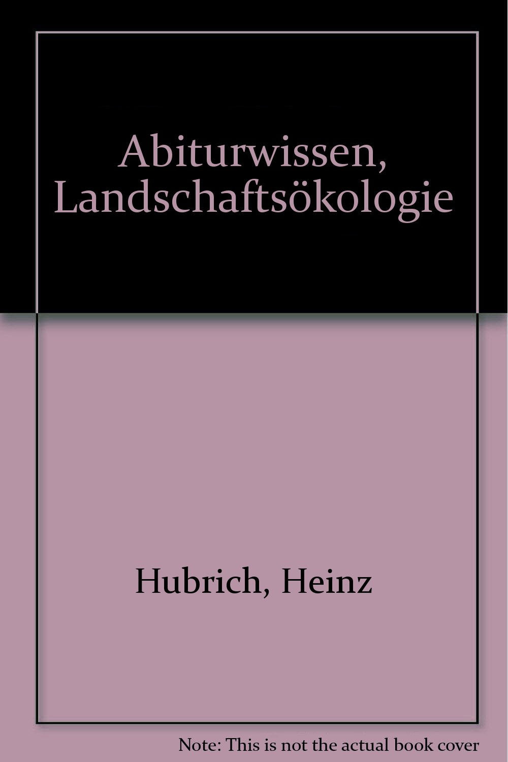 Product Image: Abiturwissen, Landschaftsökologie