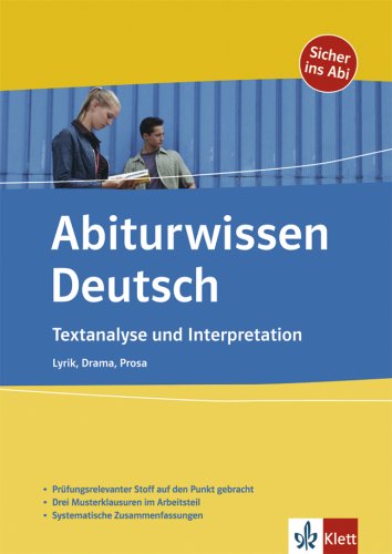 Textanalyse und Interpretation: Lyrik, Drama, Prosa Study Guides Books
