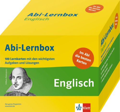 Klett Abi-Lernbox Englisch: 100 Lernkarten mit den wichtigsten Aufgaben fürs Abitur: 100 Lernkarten mit den wichtigsten Aufgaben und Lösungen Foreign Languages ​​& Dictionaries
